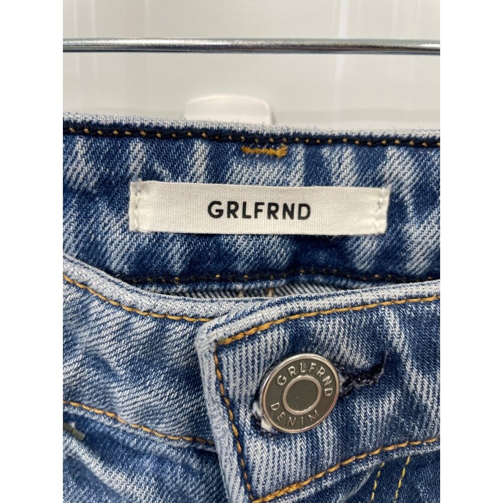 Grlfrnd Karolina Skinny Jean Size 25 Super High Rise Medium Wash Distressed Blue - Picture 5 of 10